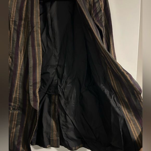 SMYTHE Linen Blend Single Button Closure Striped Blazer - Size 4 - Picture 6 of 7